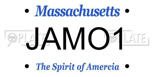 JAMO1 Massachusetts License Plate