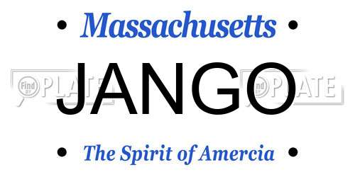 JANGO Massachusetts License Plate