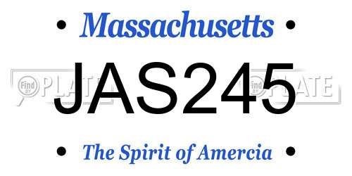 JAS245 Massachusetts License Plate