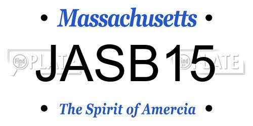 JASB15 Massachusetts License Plate