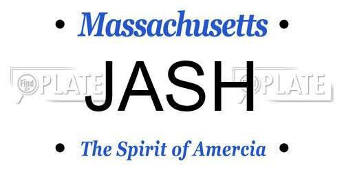 JASH Massachusetts License Plate