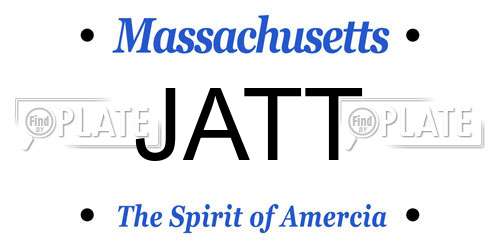 JATT Massachusetts License Plate
