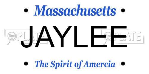 JAYLEE Massachusetts License Plate