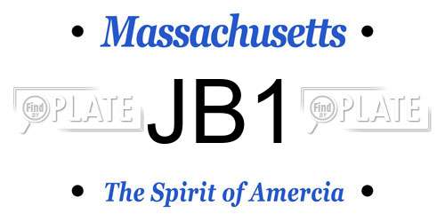 JB1 Massachusetts License Plate