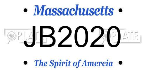 JB2020 Massachusetts License Plate