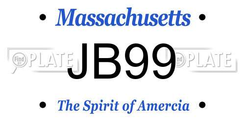 JB99 Massachusetts License Plate