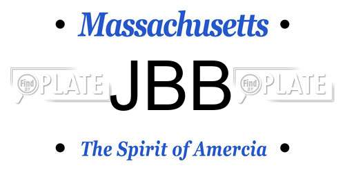 JBB Massachusetts License Plate