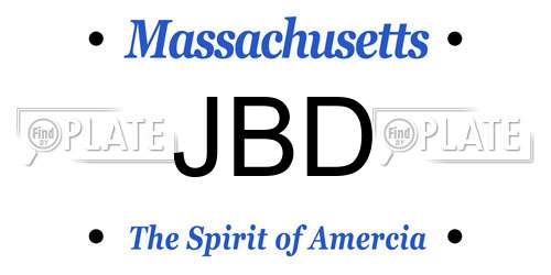 JBD Massachusetts License Plate