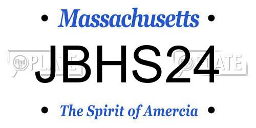 JBHS24 Massachusetts License Plate