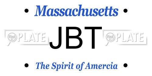 JBT Massachusetts License Plate