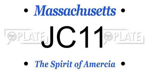 JC11 Massachusetts License Plate