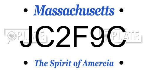 JC2F9C Massachusetts License Plate