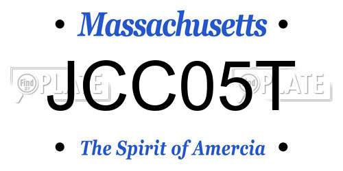 JCC05T Massachusetts License Plate
