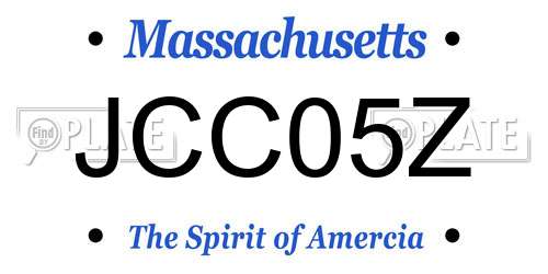 JCC05Z Massachusetts License Plate