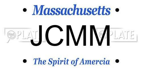 JCMM Massachusetts License Plate