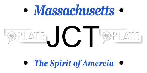 JCT Massachusetts License Plate