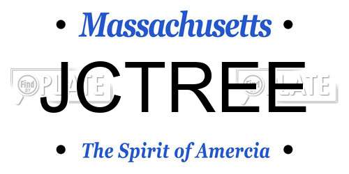 JCTREE Massachusetts License Plate