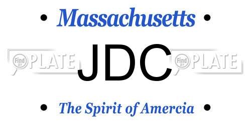 JDC Massachusetts License Plate