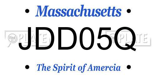 JDD05Q Massachusetts License Plate