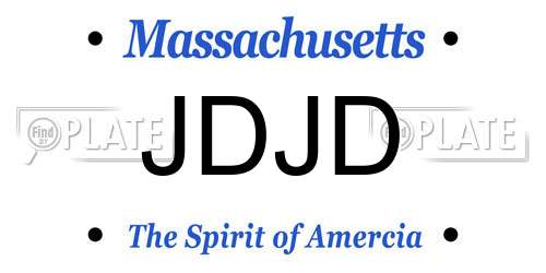 JDJD Massachusetts License Plate