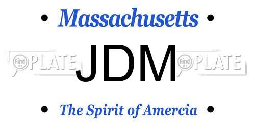 JDM Massachusetts License Plate