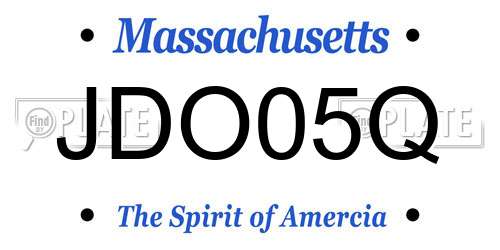 JDO05Q Massachusetts License Plate