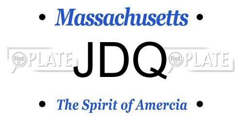 JDQ Massachusetts License Plate