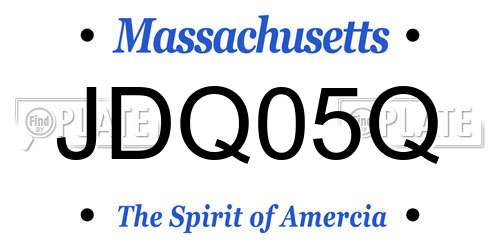 JDQ05Q Massachusetts License Plate