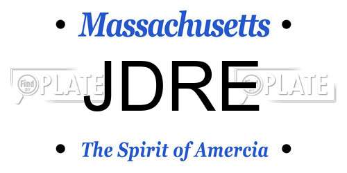 JDRE Massachusetts License Plate