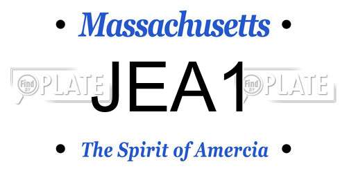 JEA1 Massachusetts License Plate