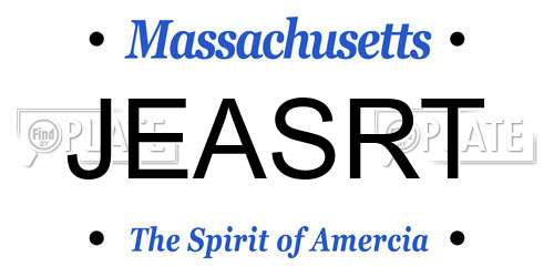JEASRT Massachusetts License Plate