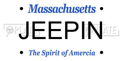 JEEPIN Massachusetts License Plate