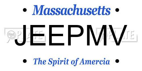 JEEPMV Massachusetts License Plate