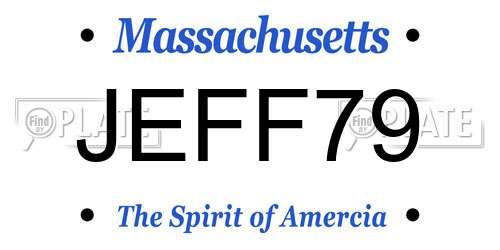 JEFF79 Massachusetts License Plate