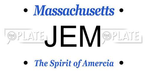 JEM Massachusetts License Plate