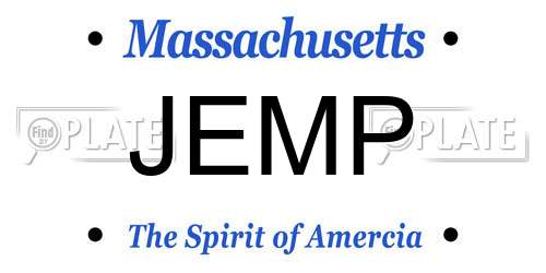JEMP Massachusetts License Plate