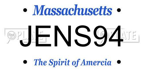 JENS94 Massachusetts License Plate