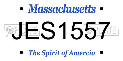 JES1557 Massachusetts License Plate