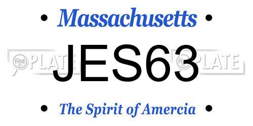 JES63 Massachusetts License Plate