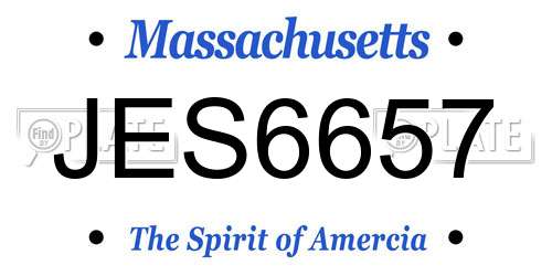 JES6657 Massachusetts License Plate