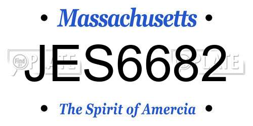 JES6682 Massachusetts License Plate