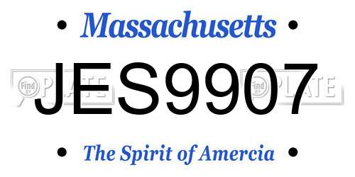 JES9907 Massachusetts License Plate