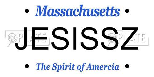JESISSZ Massachusetts License Plate