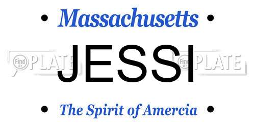 JESSI Massachusetts License Plate