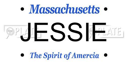 JESSIE Massachusetts License Plate