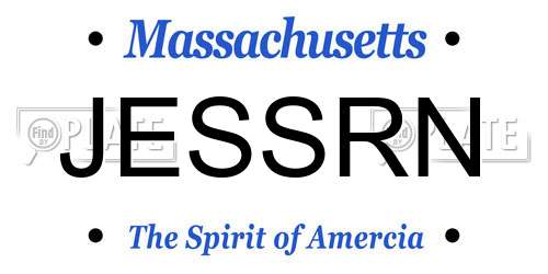 JESSRN Massachusetts License Plate
