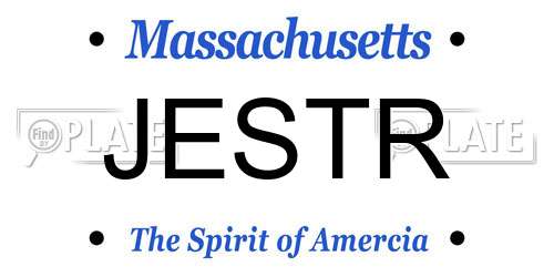 JESTR Massachusetts License Plate