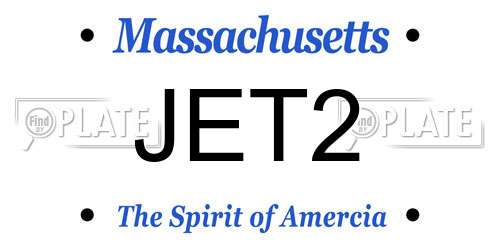 JET2 Massachusetts License Plate
