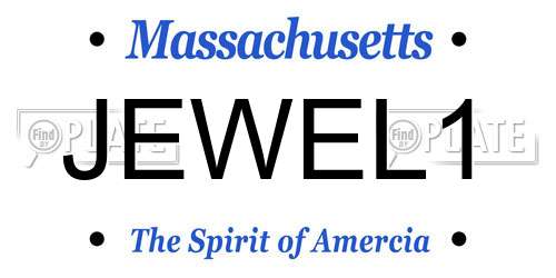 JEWEL1 Massachusetts License Plate