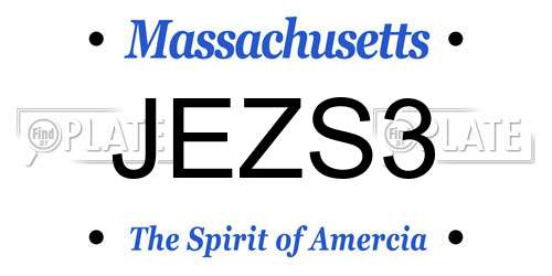 JEZS3 Massachusetts License Plate